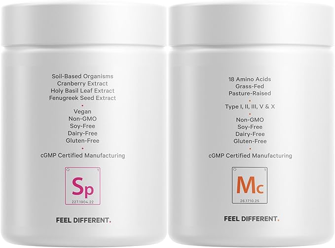 Codeage Multi Collagen Protein Capsules &amp Probiotics for Women Bundle | Multi Collagen Pills Collagen Types I II II V &amp X 90 Count | Prebiotics &amp Probiotics for Women - Soy &amp Dair
