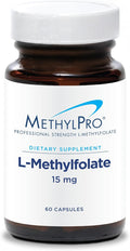MethylPro L-Methylfolate 15 mg - Bioavailable Folate Supplement for Brain Health &amp Neurotransmitter Support - Vegetarian &amp Hypoallergenic - 60 Servings - 60 Count