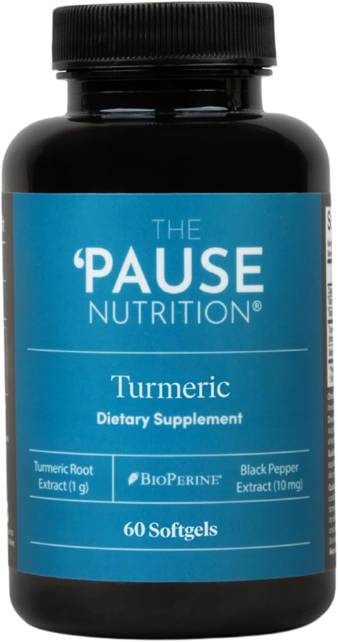 The 'Pause Life Turmeric Supplement for Women &amp Men Bone Joint &amp Immune Support Natural Herbal Formula with Black Pepper Extract &amp Turmeric Root Easy to Swallow 30 Servings 60 Softg