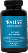 The 'Pause Life Turmeric Supplement for Women &amp Men Bone Joint &amp Immune Support Natural Herbal Formula with Black Pepper Extract &amp Turmeric Root Easy to Swallow 30 Servings 60 Softg