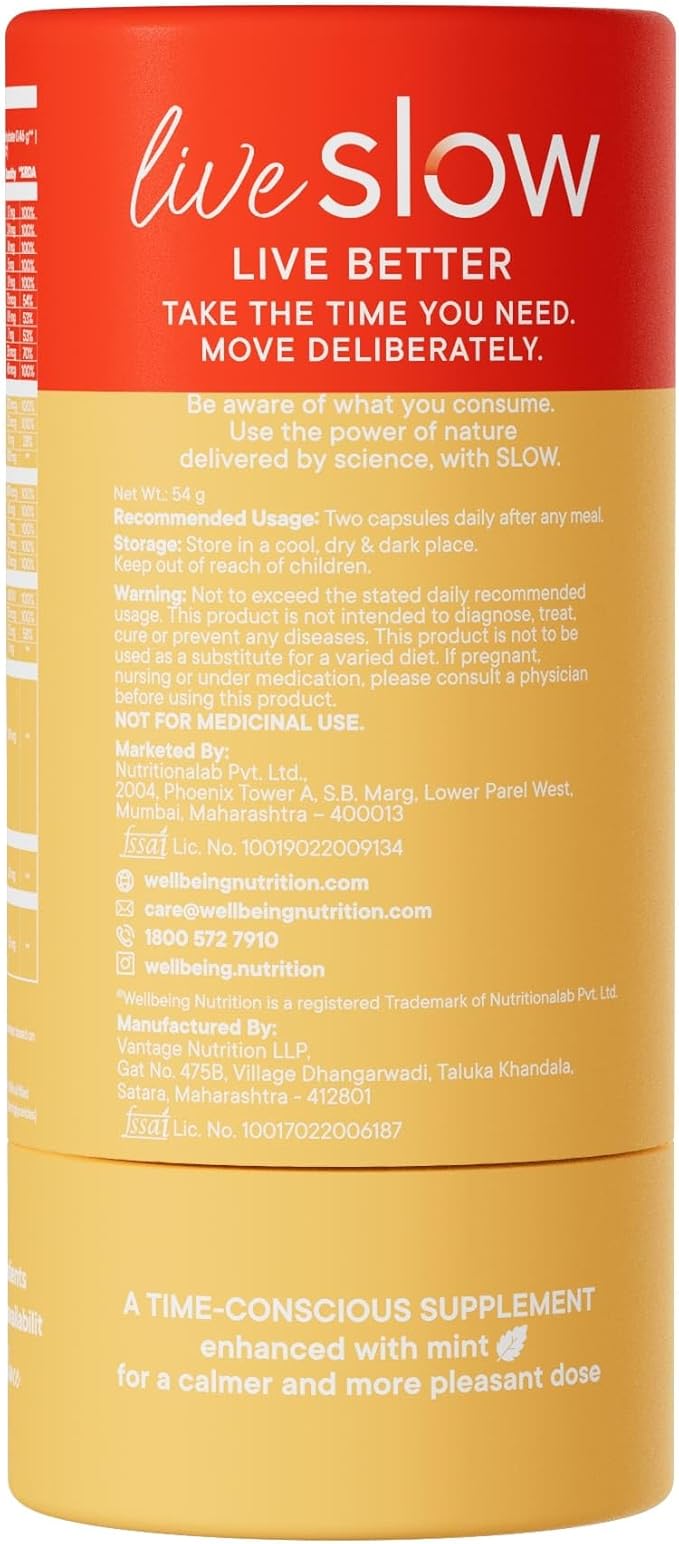 WELLBEING NUTRITION Slow Multi + Omega for Her Multivitamin Capsule for Women | Vegan Omega-3 Oil B-Complex Antioxidant Blend for her