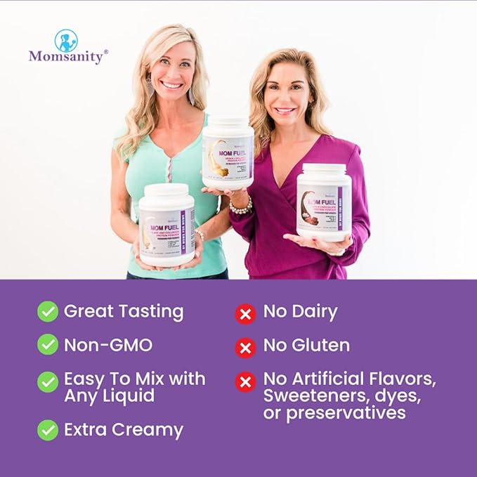 Dairy-Free Meal Replacement Protein Powder for Women - Plant &amp Collagen Protein Blend | 20g Protein (Vanilla)