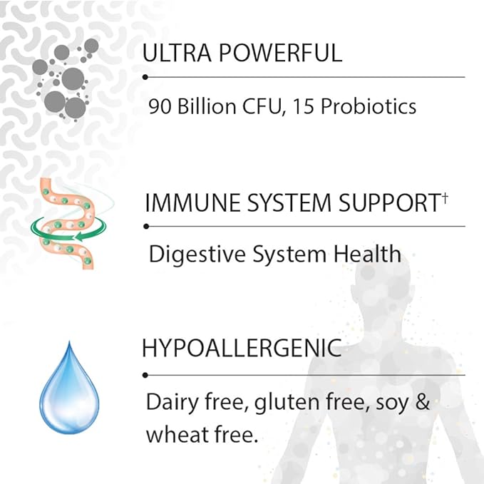 Garden of Life Dr. Formulated Probiotics Once Daily Ultra - 90 billion CFU - Daily Probiotic for Colon &amp Immune Support - 30 Vegetarian Capsules