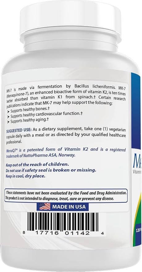 Best Naturals MK-7 Vitamin K2 100 mcg 120 ct (Pack of 3)