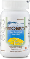 Biopharma Scientific Nanobeauty Gummies | 30 Servings | Hair Skin &amp Nails | Vitamin C Vitamin E Biotin Zinc and Collagen |Lemon Flavor