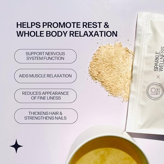 Collagen + Magnesium | VERISOL Bioactive Collagen Peptides Magnesium Glycinate &amp Taurate Salts | Lauren Roxburgh Rest + Restore | Calming Nightly Routine (Honey Lemonade) [30 Serves]
