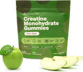 Creapure Creatine Gummies 5g + Taurine &amp B12 - Sugar-Free Vegan Gluten-Free - Green Apple - 120 Count (30 Servings) for Strength Energy &amp Focus