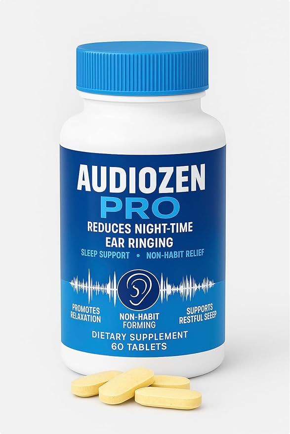 Audiozen- Pro – Nighttime Supplement with Magnesium Zinc Ginkgo &amp Vitamins | Supports Relaxation Sleep Routine Audio &amp Auditory Wellness | 60 Tablets Audio - Calm - ZenPro