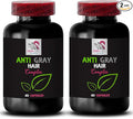 Anti gray hair supplement - ANTI GRAY HAIR COMPLEX - Fresh tone Gray hair care Lustrous hair Color vitality booster Color protection Hair shade renewal Anti gray hair 2 Bottles 120 Capsules