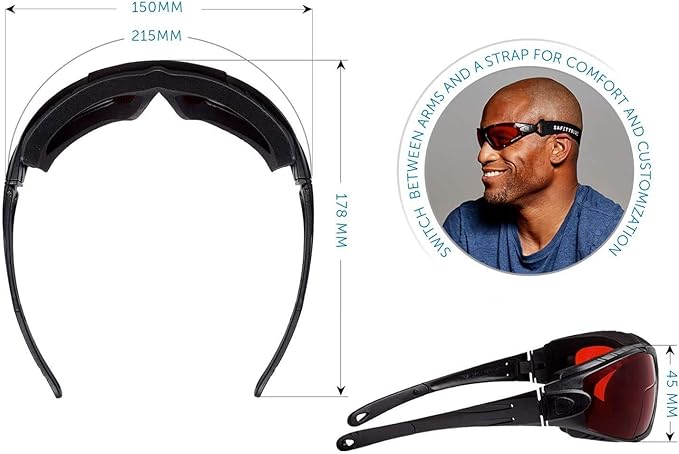 Sleep Savior Deluxe Lens Night Glasses - Blue &amp Green Light Blocking Glasses for Better Sleep
