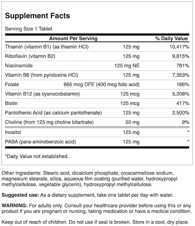 Swanson Vitamin B-125 Complex 100 Tabs