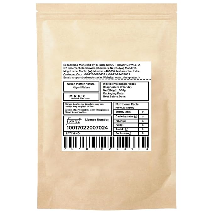 Urban Platter Natural Nigari Flakes 500g [Magnesium Chloride Flakes]