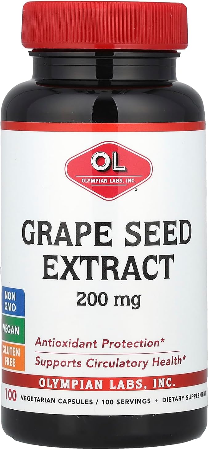 Olympian Labs Grape Seed Extract 200 mg 100 Vegetarian Capsules