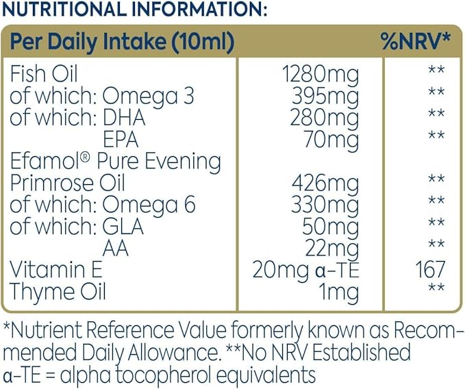Efalex Omega 3 +6 Food Supplement Lemon &amp Lime Flavoured Liquid 150mls