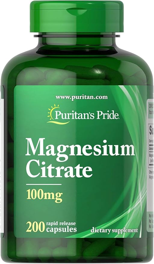 Magnesium Citrate 100 mgSupports a Calm Relaxed Mood 200 Count by Puritan's Pride