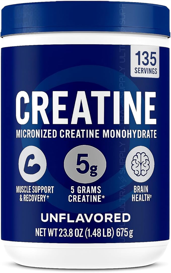 O̲rgains Creatine Monohydrate Micronized Powder Unflavored Supports Muscle Growth Post Workout Recovery and Brain Health No Artificial Additives Non-GMO 135 Servings 23.8 Oz