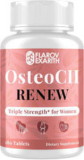 Joint Supplements for Women OsteoCII Renew Triple Strength – Advanced Joint Bone &amp Skin Formula – Collagen Glucosamine Chondroitin Calcium MK-7 Vitamin D3 Hyaluronic Acid 180 Tablets