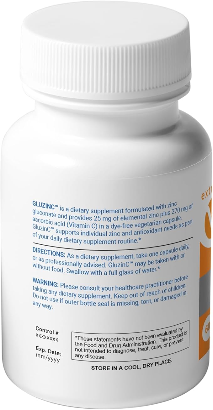 Zinc MG25+VC Dual Pack | Daily Zinc Gluconate + Vitamin C | 25mg + 270mg | Clean Formula Vegan-Friendly (2 Bottles 120 Vegetarian Capsules)