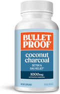 Bulletproof Coconut Charcoal Detox and Gas Relief Capsules 90 Count Sourced from 100% Coconut Shells Activated Charcoal for Bloating Support
