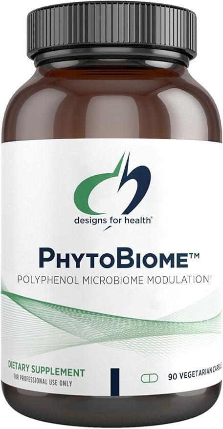 Designs for Health PhytoBiome - Polyphenols Supplement Gut Microbiome Support - Traditional Prebiotic Alternative to Support Overall Gut Health - Digestion Supplement (90 Capsules)