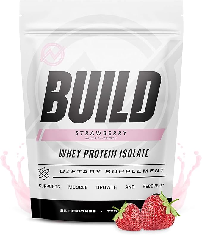 Outwork Nutrition Whey Isolate Protein Powder - Accelerates Muscle Building &amp Recovery - Low Lactose Gluten-Free - Post Workout Supplement - Enhanced Protein Synthesis Strawberry 1.8lbs