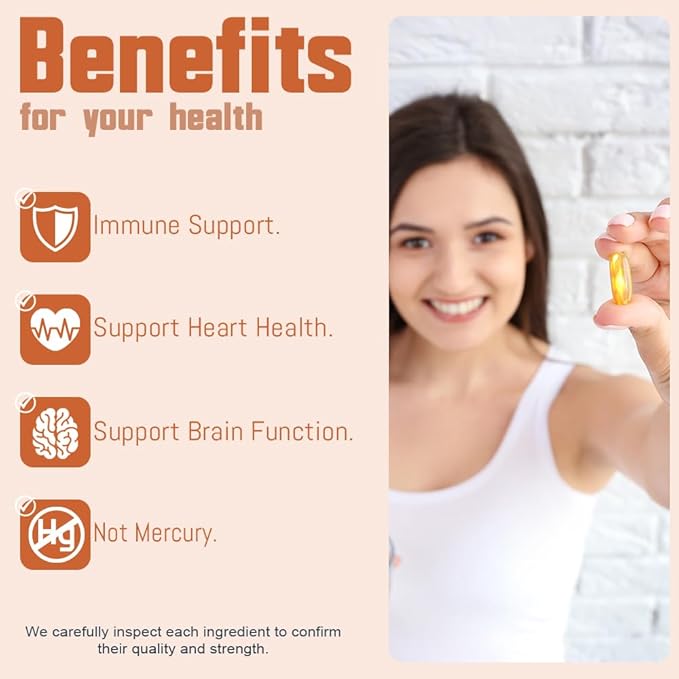 Health Dose Omega 3 Fish Oil – Lemon-Flavored Softgels with EPA &amp DHA for Brain Heart and Wellness Support – Easy-to-Digest No Fish Burps – 120 Softgels Pack of 2
