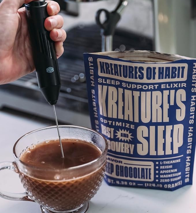 Kreatures of Habit | KREATURE'S Sleep | Sugar-Free Sleep Support Elixir | with Ashwagandha Chamomile GABA L-Theanine Reishi &amp Magnesium | Chocolate