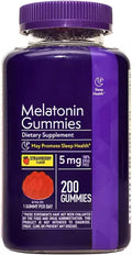 Melatonin 5mg Gummies - Natural Strawberry Flavor - 200 ct
