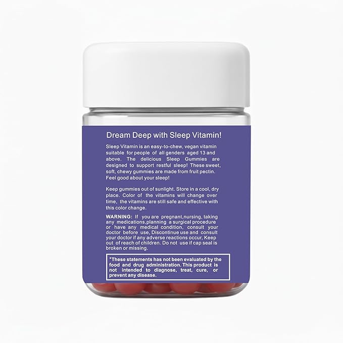 Sleep Gummies Deep Relax 5-HTP Gummies – Melatonin L-Theanine &amp Magnesium – Vegan Fruit-Pectin Formula – Gluten &amp Soy Free – 60 Gummies