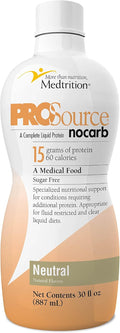 Liquid Collagen Peptides Type I III 15 Grams Protein per Oz. |Prosource NoCarb Neutral Bottle Medtrition