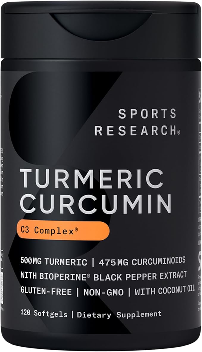 Sports Research® Multivitamins Pack - Turmeric Curcumin C3 Complex + High Potency Vitamin C 1000mg Supplement + 160 mg Chelated Magnesium Glycinate