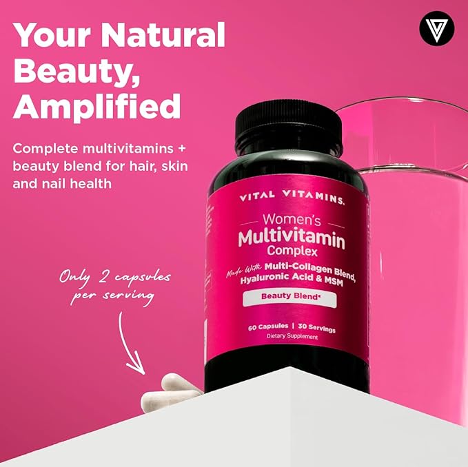 Vital Vitamins Biotin Complex Capsules + Women's Multivitamin Complex