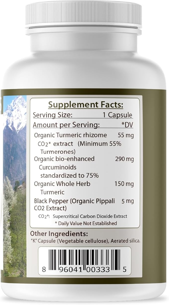 Bundle - 4 Pack - 2 Pack - Turmeric Curcumin 120 ct. 500 mg. - Plus 2 Pack Boswellia Mobility Support 120 ct. 500 mg.