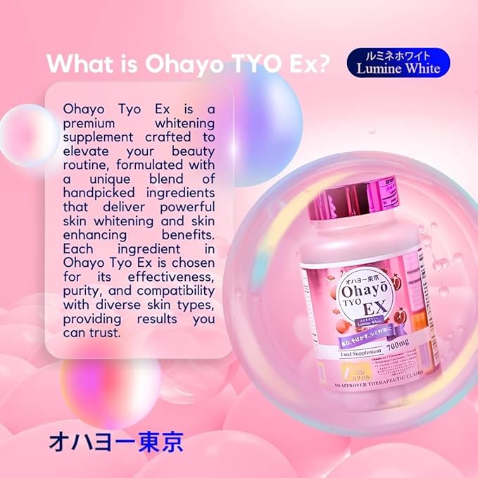 OhayoTYO EX Lumine White Glutathione 700mg 60 Capsules