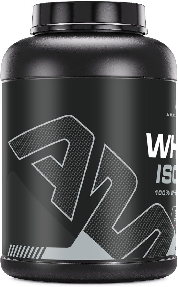 Amazing Muscle Whey Protein Isolate Powder | 25 Grams Protein Per Serving | 100% Whey Isolate | Zero Fat | Made in USA (5 LB Strawberry)