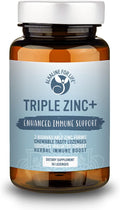 Triple Zinc Lozenges - 3 Forms of Bioavailable Zinc Glycinate Zinc Citrate Zinc Aspartate - Zinc Immune Support Supplement Echinacea Slippery Elm OPC Vitamin C Sucanat Honey