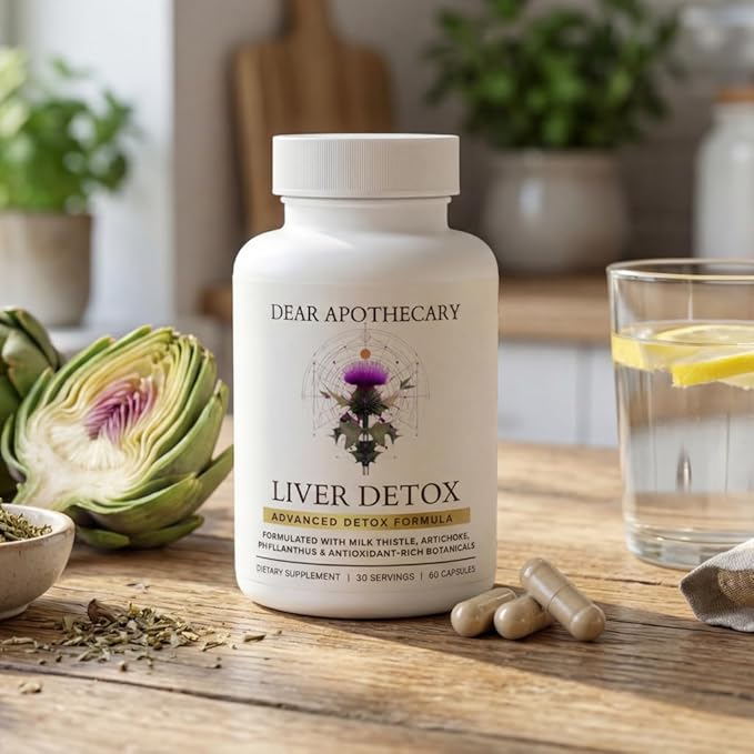 Liver Detox &amp Support Supplement with Milk Thistle 200mg Dandelion Root Artichoke - 22 Ingredient Liver Health Formula with Zinc Choline Turmeric Berberine - 60 Vegan Capsules