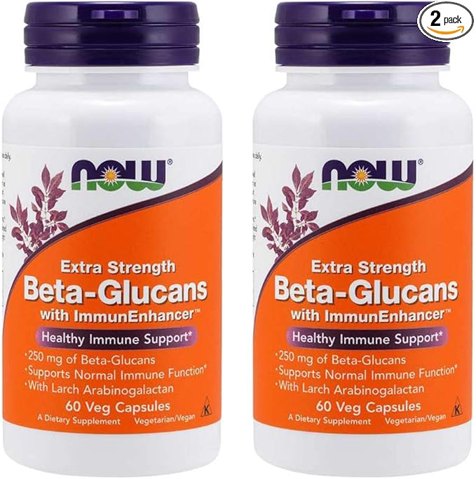 Beta-Glucans with ImmunEnhancerâ„¢ 60 VegiCaps (Pack of 2)
