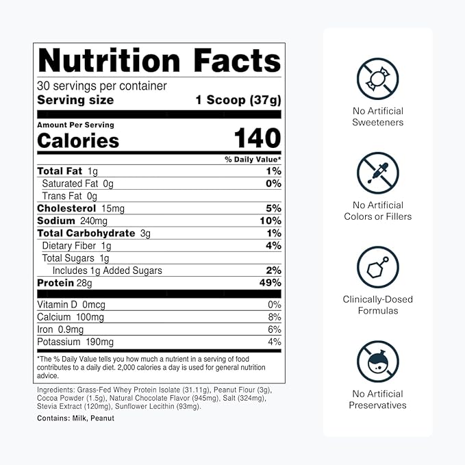 Transparent Labs Grass-Fed Whey Protein Isolate (30 Servings Chocolate Peanut Butter) &amp Grass-Fed Whey Protein Isolate (30 Servings Milk Chocolate)