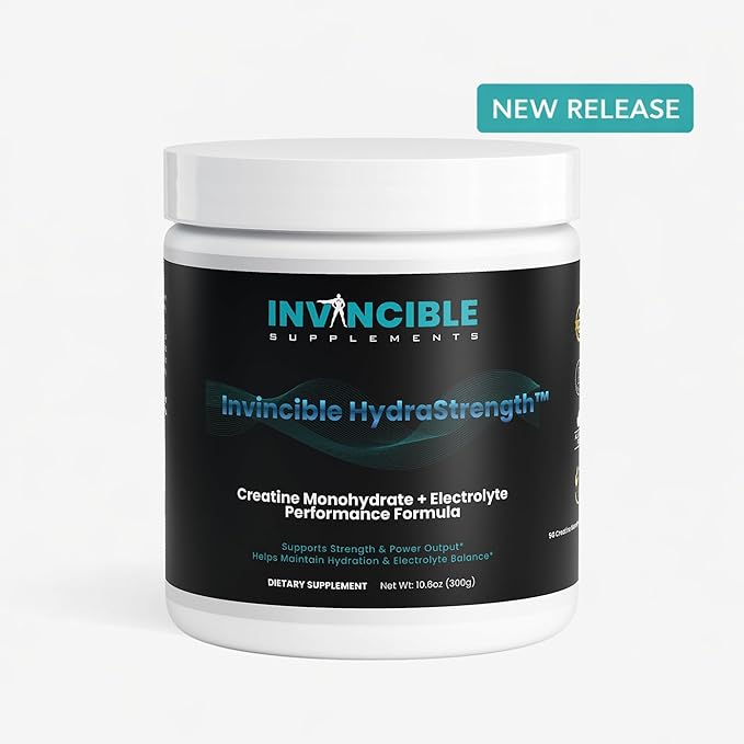 Invincible HydraStrength™ Creatine + Electrolyte Performance Formula | Hydration Strength Recovery &amp Muscle Endurance Support | Daily Workout Supplement