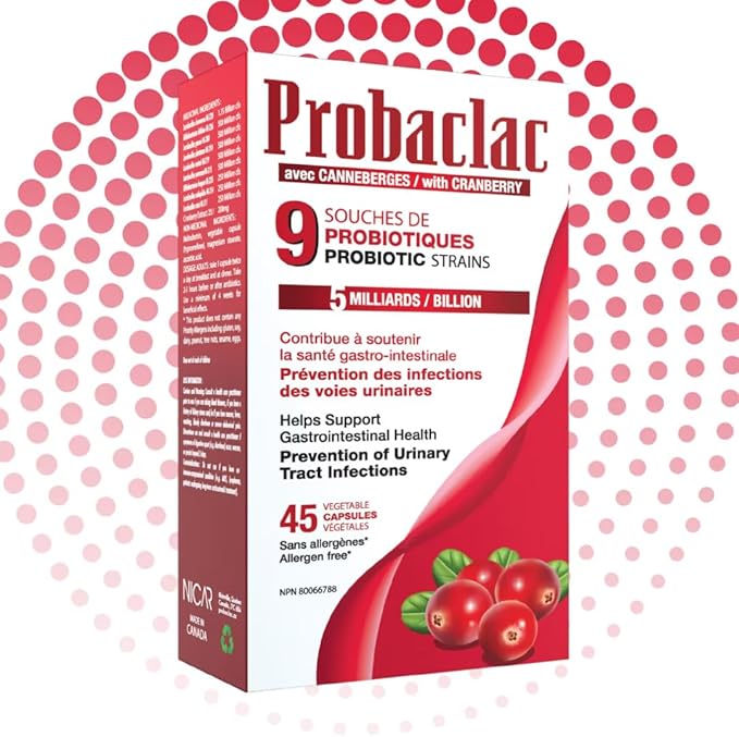 PROBIOTICS for UTIs with Cranberry Formula Urinary &amp Digestive Health SupportMulti-Strain probiotic and lactic Ferment Complex (9 strains) (2)