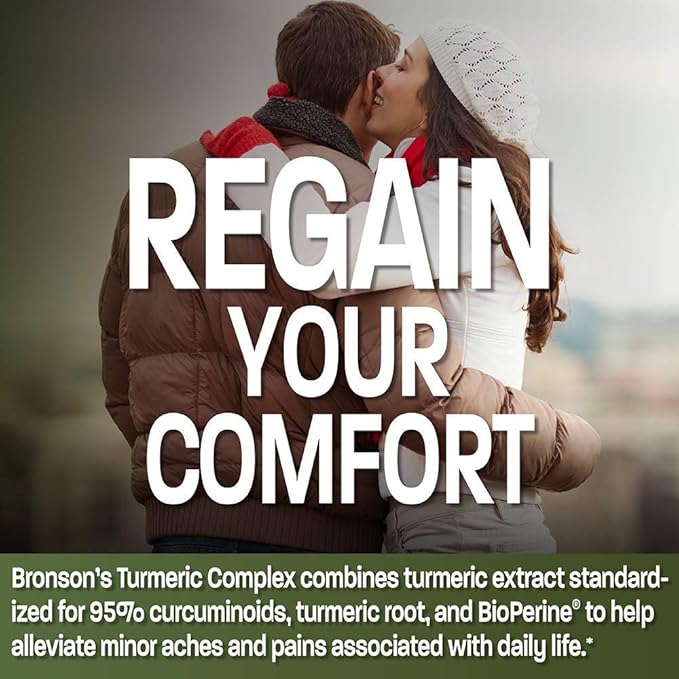 Bronson Turmeric Curcumin with BioPerine High Potency Joint Support + Milk Thistle 1000mg Silymarin Marianum &amp Dandelion Root