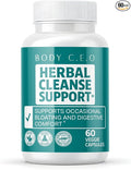 Herbal Cleanse Support - Botanicals &amp 11-Strain Probiotic Blend - Supports Digestion Bowel Movements Gut Balance &amp Regularity - 60 Veggie Capsules