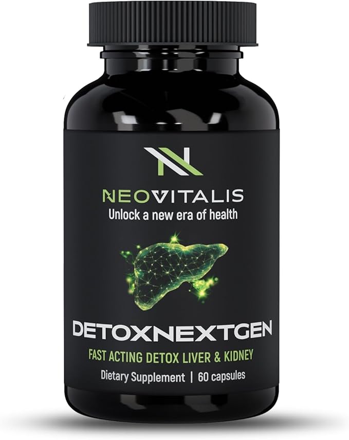 DetoxNextGen Advanced Fast-Acting Detox Liver &amp Kidney Support Supplement with Milk Thistle &amp Dandelion Root - Promotes Natural Cleansing &amp Toxin Removal Dietary Supplement | 60 Capsules