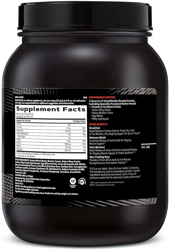 GNC AMP Sustained Protein Blend - Cinnamon Toast (28 Servings)