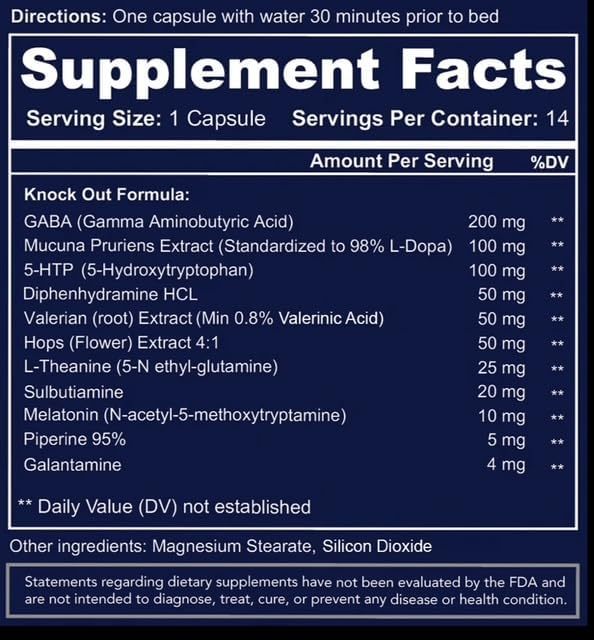 ModernMan_Lifestyles Knock Out Nighttime Relaxation &amp Rest Support Supplement 28 Capsules