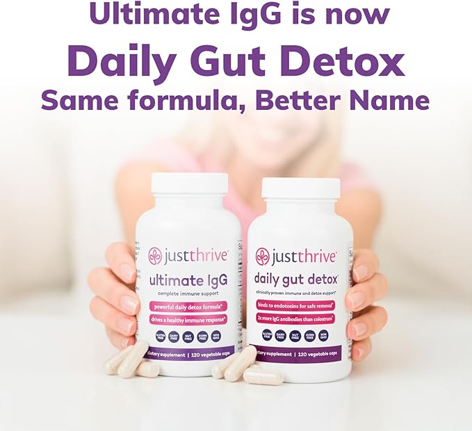 Just Thrive Probiotic &amp Antioxidant 30 Caps &amp Daily Gut Detox 120 Caps Bundle Spore-Based Digestive &amp Immune Support Complete Detox &amp Immune Support - 30-Day Supply