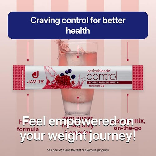 ActiveBlendz Control Instant Herbal &amp Fruit Drink – Refreshing Botanical Formula with Acai Pomegranate – Supports Daily Balance &amp Craving Control – Convenient Wellness Beverage Mix by Javita