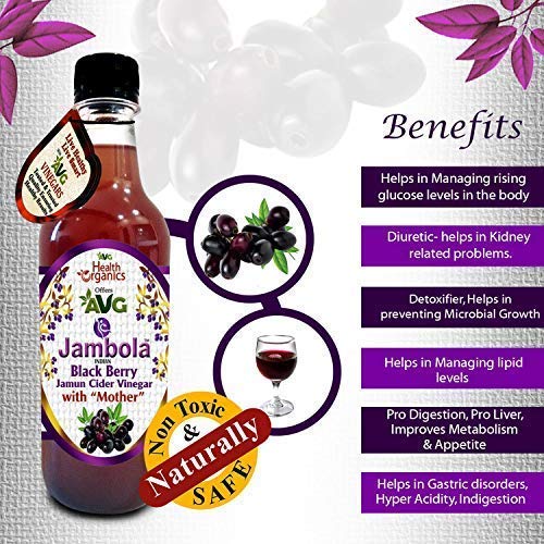 Seasol AVG Jambola- Jamun Vinegar with Mother Natural &amp Unfiltered- 500 ml