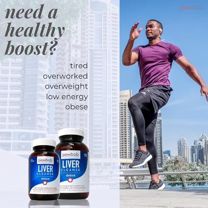 powbab Liver Cleanse Detox. #1 Patent-Pending Optimized Repair Formula. Liver Md Focus Research with Organic Baobab Beet Root Powder and Goji. Beats Milk Thistle Silymarin &amp Dandelion (120 capsu